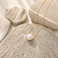 Freshwater pearl necklace 8.5mm in gold styled product image