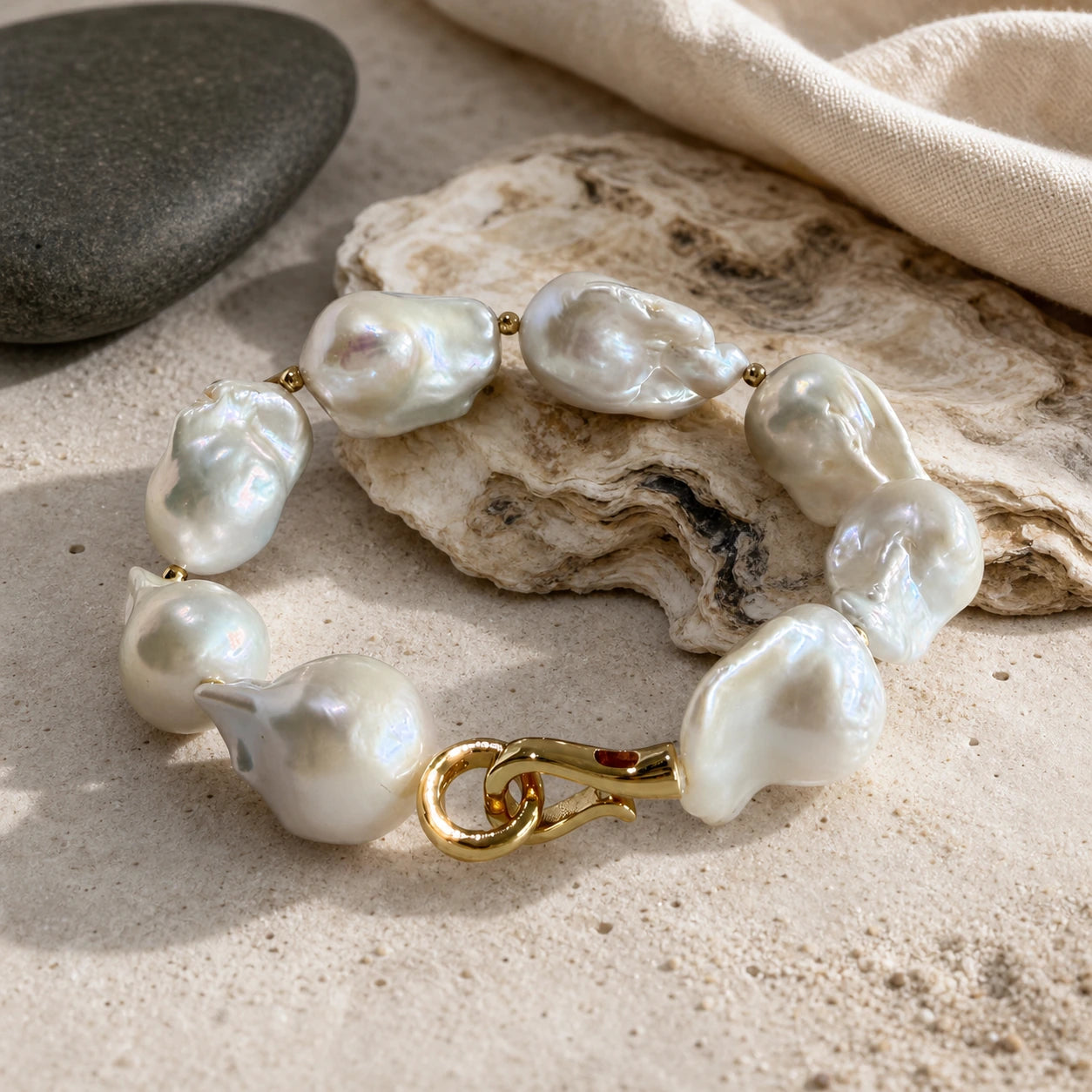 Baroque pearl bracelet alternate product view